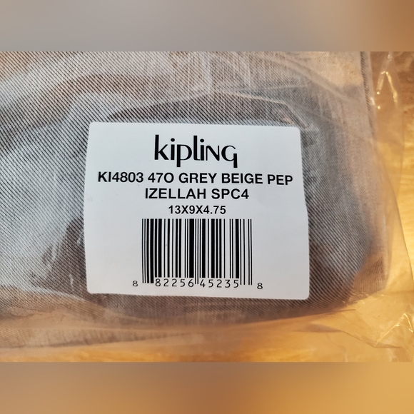 Kipling Grey Beige Izellah Purse (New) - Picture 3 of 4